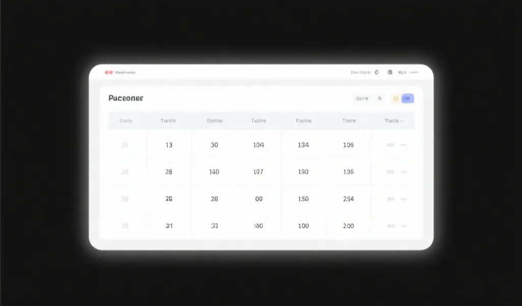 开奖结果表格展示界面